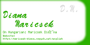 diana maricsek business card